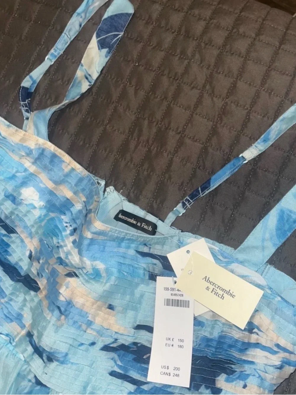Abercrombie & Fitch Light Blue Floral Smocked Maxi Dress
